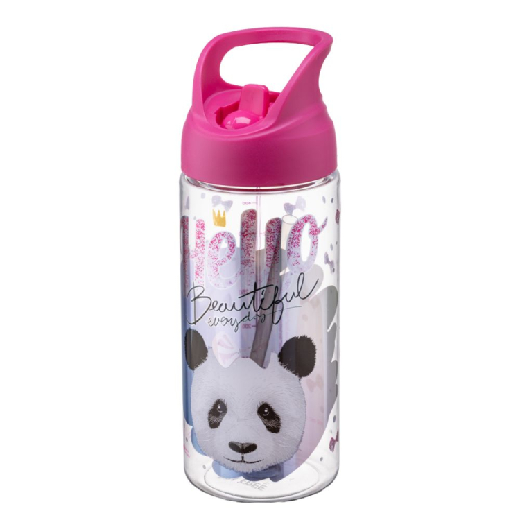 Butelka ze słomką TRITAN YOUNG 500ml różowy